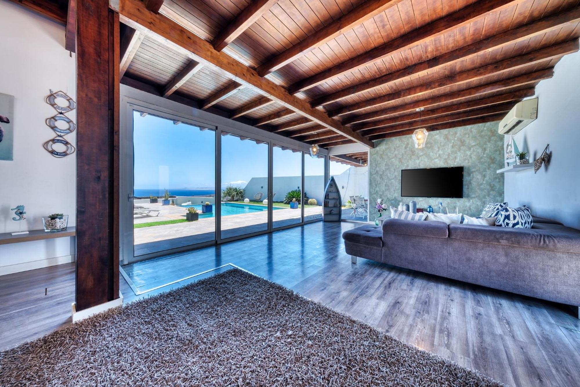 Villa Macher Piscina Y Bar Piscina Тіас Екстер'єр фото